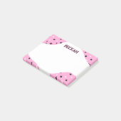 ピンクの黒クール星の名前の追加 ポストイット (アングル)