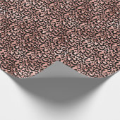 ピンクの黒ヒョウ柄 ラッピングペーパー (角)