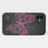 ピンクの黒板の蝶iPhone 5の穹窖ID Case-Mate iPhoneケース (裏面(横))