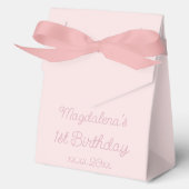 ピンクの1歳の誕生日 フェイバーボックス (正面)