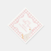 ピンクの1羽のばかガチョウ スタンダードカクテルナプキン (角)