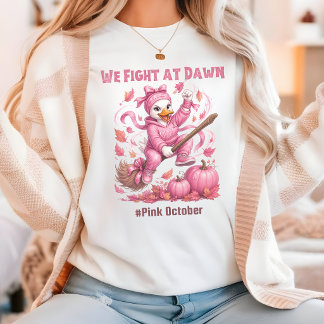 ピンクの10月 わたしたちは夜明けに闘う 乳がんTシャツ トライブレンドＴシャツ