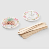 ピンクの10本の花のセットでバプテスマ ハンドファン (組立なし)