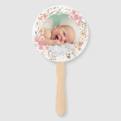 ピンクの10本の花のセットでバプテスマ ハンドファン (正面)