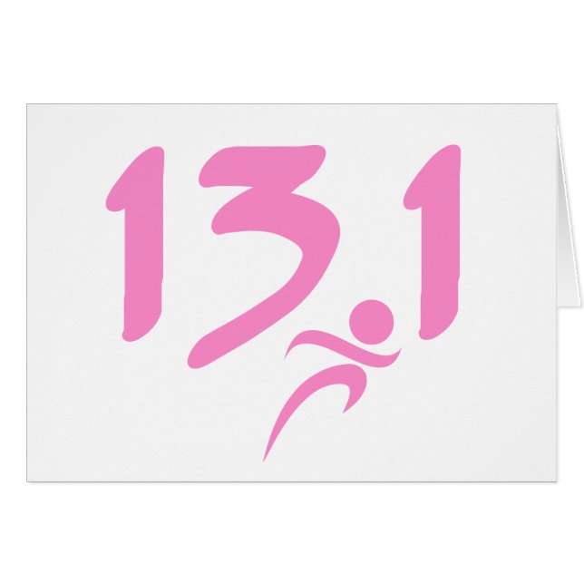ピンクの13.1の半マラソン (正面横)