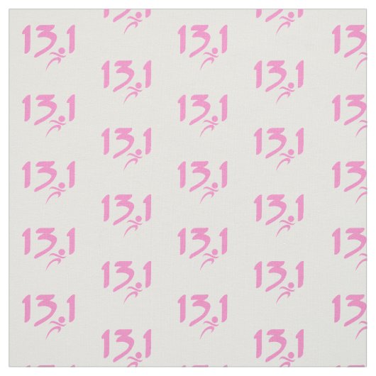 ピンクの13.1の半マラソン ファブリック (見本)