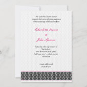 ピンクの3つのエースがベガスで結婚式の招待状 招待状 (裏面)