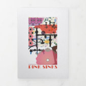 ピンクの3つ折カード 三つ折りカード (カバー)