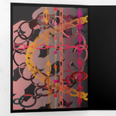 ピンクの3つ折カード 三つ折りカード (内部最初)