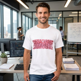 ピンクの3D迷路Tシャツ Tシャツ