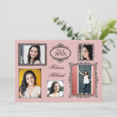 ピンクの5フレーム/写真 – GRADのお知らせ 招待状 (スタンド正面)