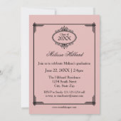 ピンクの5フレーム/写真 – GRADのお知らせ 招待状 (裏面)