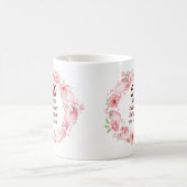 ピンクの50周年記念結婚バラグリーン・マグ コーヒーマグカップ (中央)