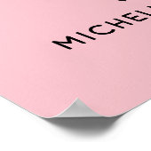 ピンクの60歳の誕生日おめでとうサイン ポスター (角)