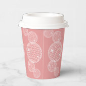 ピンクの70年代レトロディスコボール ブライダルシャワー 紙コップ (右)