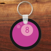 ピンクの8ボール キーホルダー (正面)