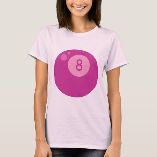 ピンクの8ボール Tシャツ (正面)