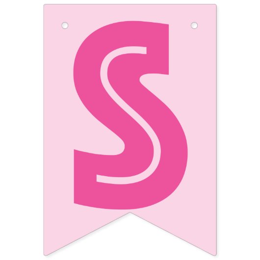 ピンクの❤の甘く小さいベビーの❤の女の子の印 バンティングフラッグ (第2の旗)