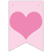 ピンクの❤の甘く小さいベビーの❤の女の子の印 バンティングフラッグ (第1の旗)