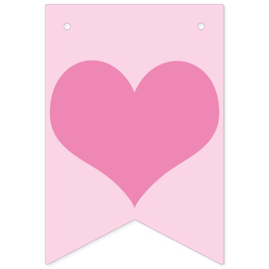 ピンクの❤の甘く小さいベビーの❤の女の子の印 バンティングフラッグ (第1の旗)