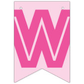 ピンクの❤の甘く小さいベビーの❤の女の子の印 バンティングフラッグ (第3の旗)