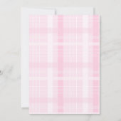 ピンクの コケティー  リボン 卒業式 招待状 (裏面)