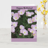 "ピンクの"バースデー・カードでかわいらしい カード (黄色い花)