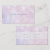 ピンクの《写真》ぼけ味の写真撮影の名刺 名刺 (正面/裏面)