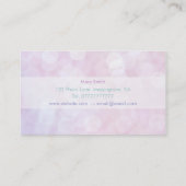 ピンクの《写真》ぼけ味の写真撮影の名刺 名刺 (裏面)
