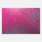 ピンクの《写真》ぼけ味ハート誕生日 ラッピングペーパーシート (正面2)