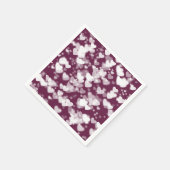 ピンクの《写真》ぼけ味ハート スタンダードカクテルナプキン (角)