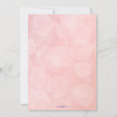 ピンクの《写真》ぼけ味ライト菓子16の金ゴールドのグリッターの招待状 招待状 (裏面)