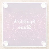 ピンクの《写真》ぼけ味星 ガラスコースター (裏面)