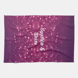 ピンクの《写真》ぼけ味星 キッチンタオル