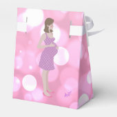 ピンクの《写真》ぼけ味母車の赤ちゃんシャワーFavyBox フェイバーボックス (裏面サイド)