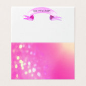 ピンクの《写真》ぼけ味空白のがグリーティングカード内 (外部フラット)