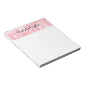 ピンクの《写真》ぼけ味 ノートパッド (アングル)