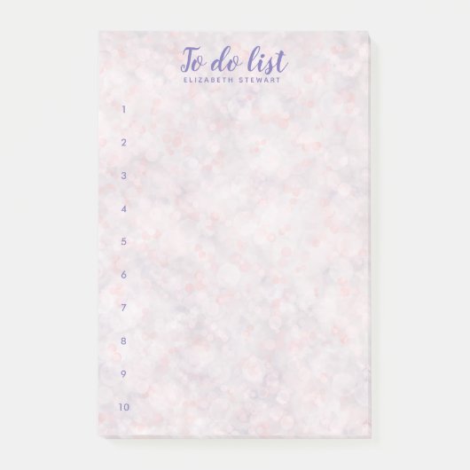 ピンクの《写真》ぼけ味To-Doリストのメモ ポストイット (正面)