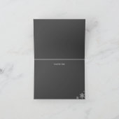 ピンクの「外は寒いよ」ベビーサンキューカード サンキューカード (内部)