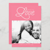 ピンクの「愛を送る」バレンタインデーの写真 シーズンカード (正面/裏面)