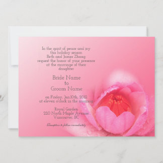 ピンクの《植物》スイレンを背景にピンク。粉 红 色 睡 莲 。 招待状