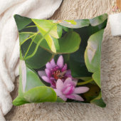 ピンクの《植物》スイレンフローラ写真 クッション (ブランケット)