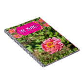 ピンクの《植物》百日草と黄色のセンターラグ ノートブック (右側)