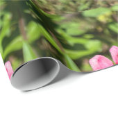 ピンクの《植物》百日草と黄色の中心 ラッピングペーパー (ロールコーナー)