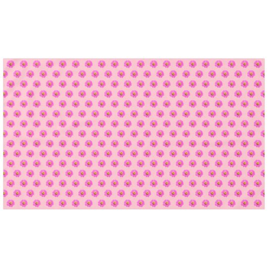 ピンクの《植物》百日草花テーブルクロスの継ぎ目のないパターン テーブルクロス (正面(横))