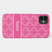 ピンクの(紋章の)フラ・ダ・リのガーリーなiphone 4ケース Case-Mate iPhoneケース (裏面(横))