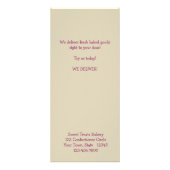 ピンクの、藤色のカップケーキの棚カード ラックカード (裏面)