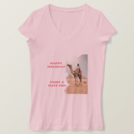 ピンクの Bella Canvas ホリデージャージメンズTシャツ Tシャツ