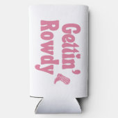 ピンクの"Gettin'Rowdy"バチェロレッテ スリム缶クーラー (裏面)