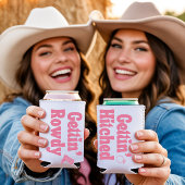 ピンクの"Gettin'Rowdy"バチェロレッテ スリム缶クーラー